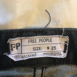 Free People Busted Knee Black Jeans